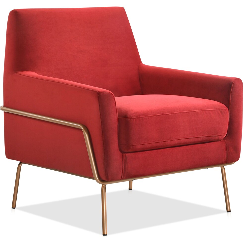 kodiak red accent chair   