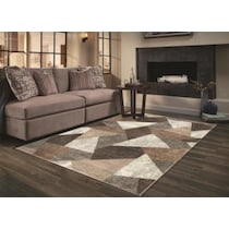 kolden brown gray light gray area rug  x    