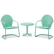 kona blue outdoor chair set   