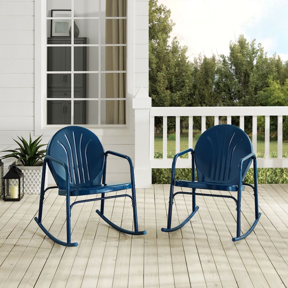 kona blue outdoor chair set   