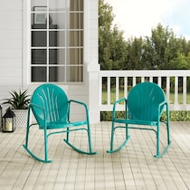 kona blue outdoor chair set   