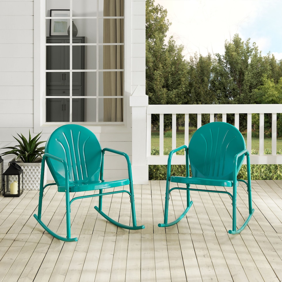 kona blue outdoor chair set   