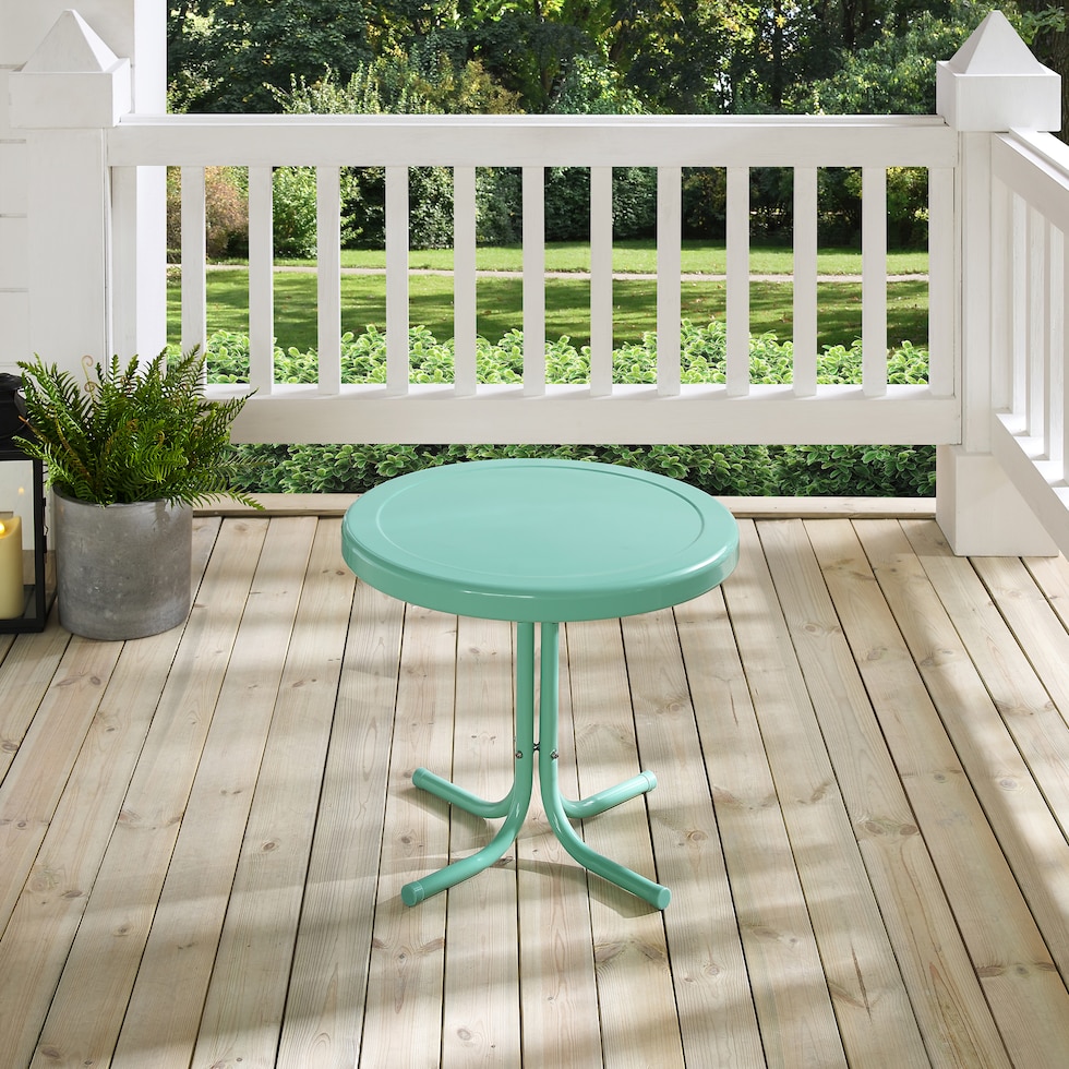 kona blue outdoor end table   