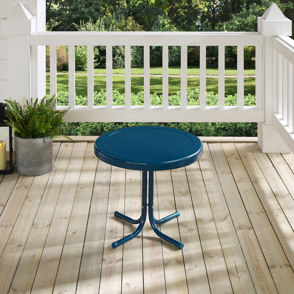 kona blue outdoor end table   