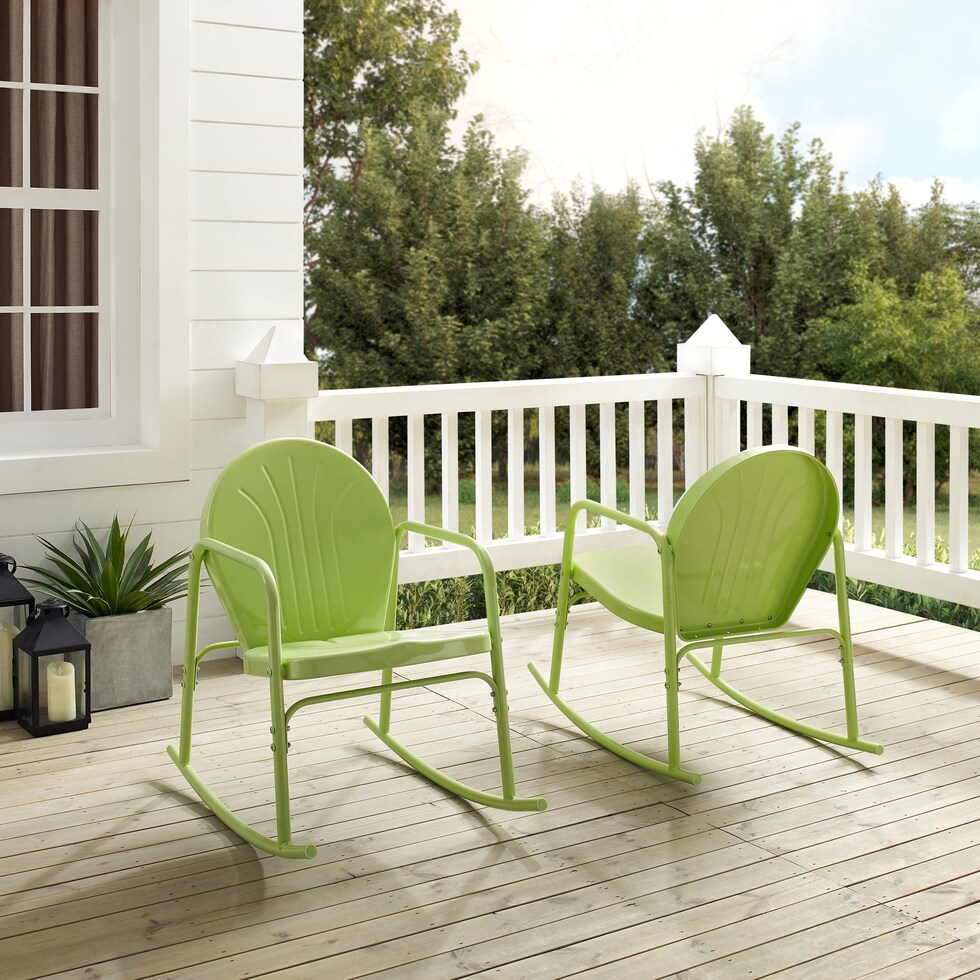 kona green outdoor chair set   