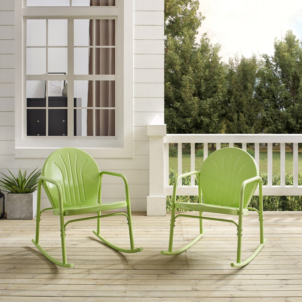 kona green outdoor chair set   
