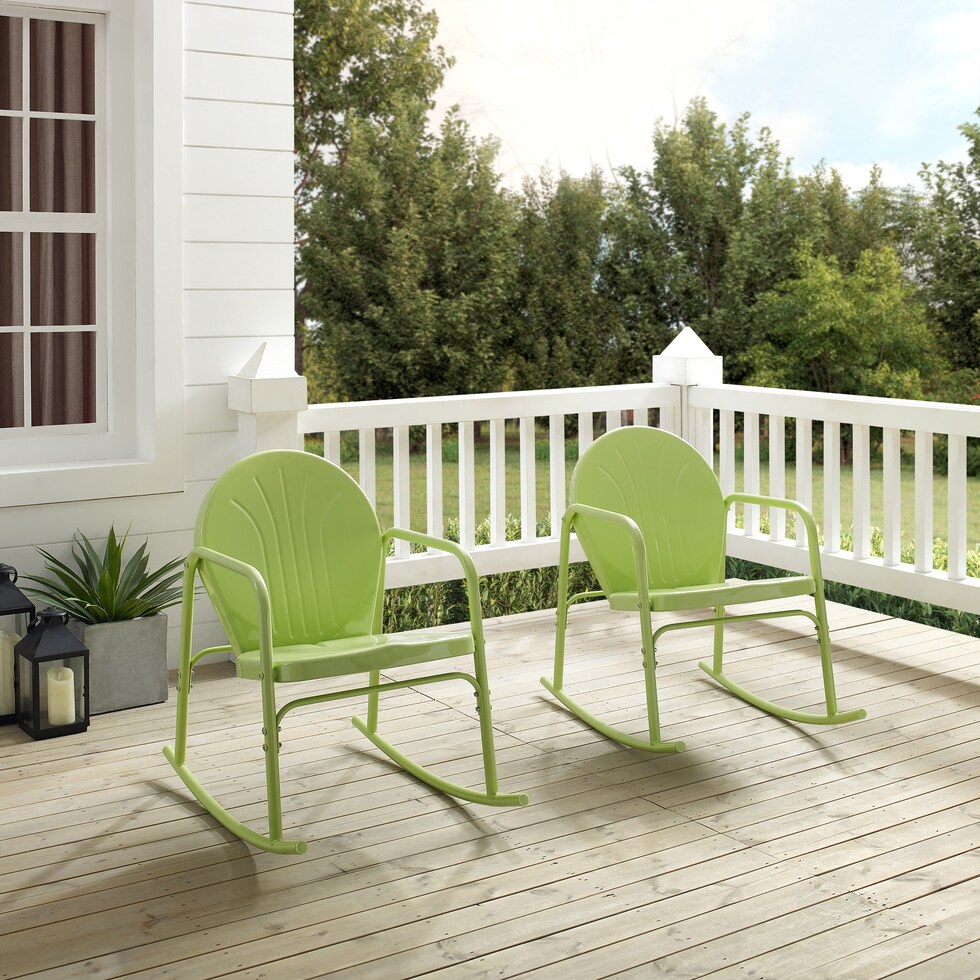 kona green outdoor chair set   