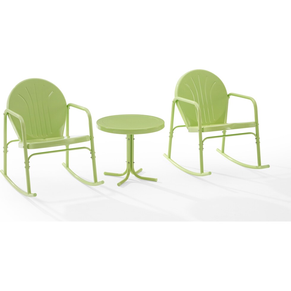 kona green outdoor chair set   