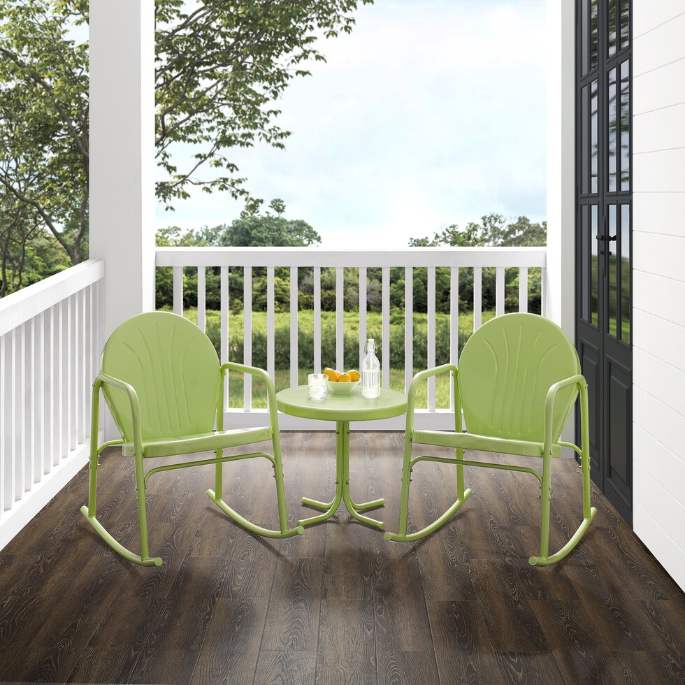 kona green outdoor chair set   