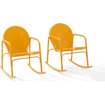 kona orange outdoor chair set   