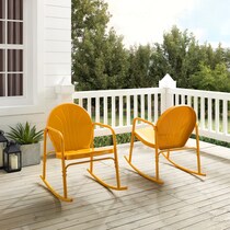 kona orange outdoor chair set   