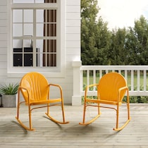 kona orange outdoor chair set   