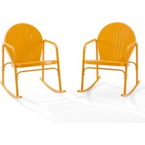kona orange outdoor chair set   
