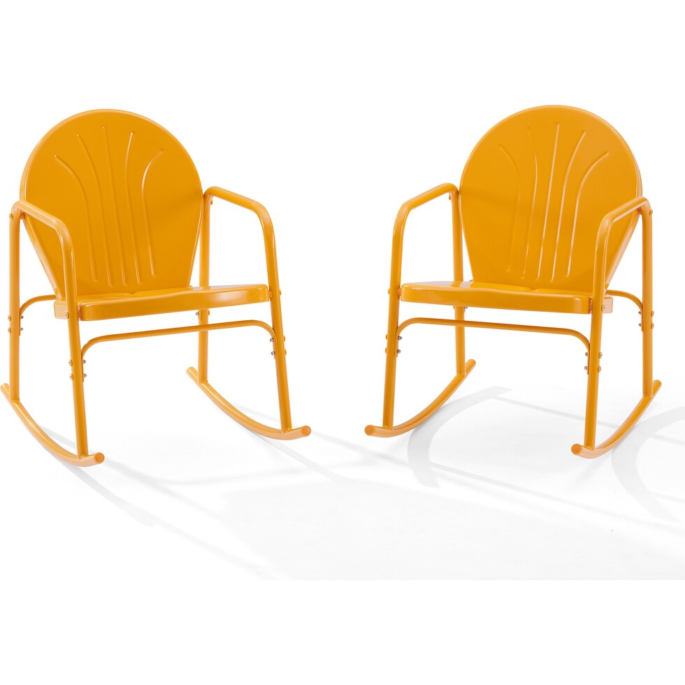 kona orange outdoor chair set   