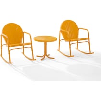 kona orange outdoor chair set   