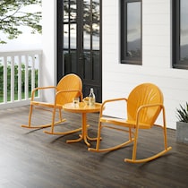kona orange outdoor chair set   