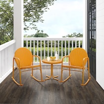 kona orange outdoor chair set   
