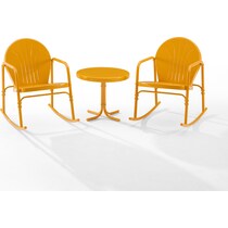 kona orange outdoor chair set   