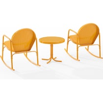 kona orange outdoor chair set   