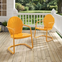 kona orange outdoor chair   