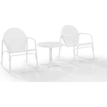 kona white outdoor chair set   