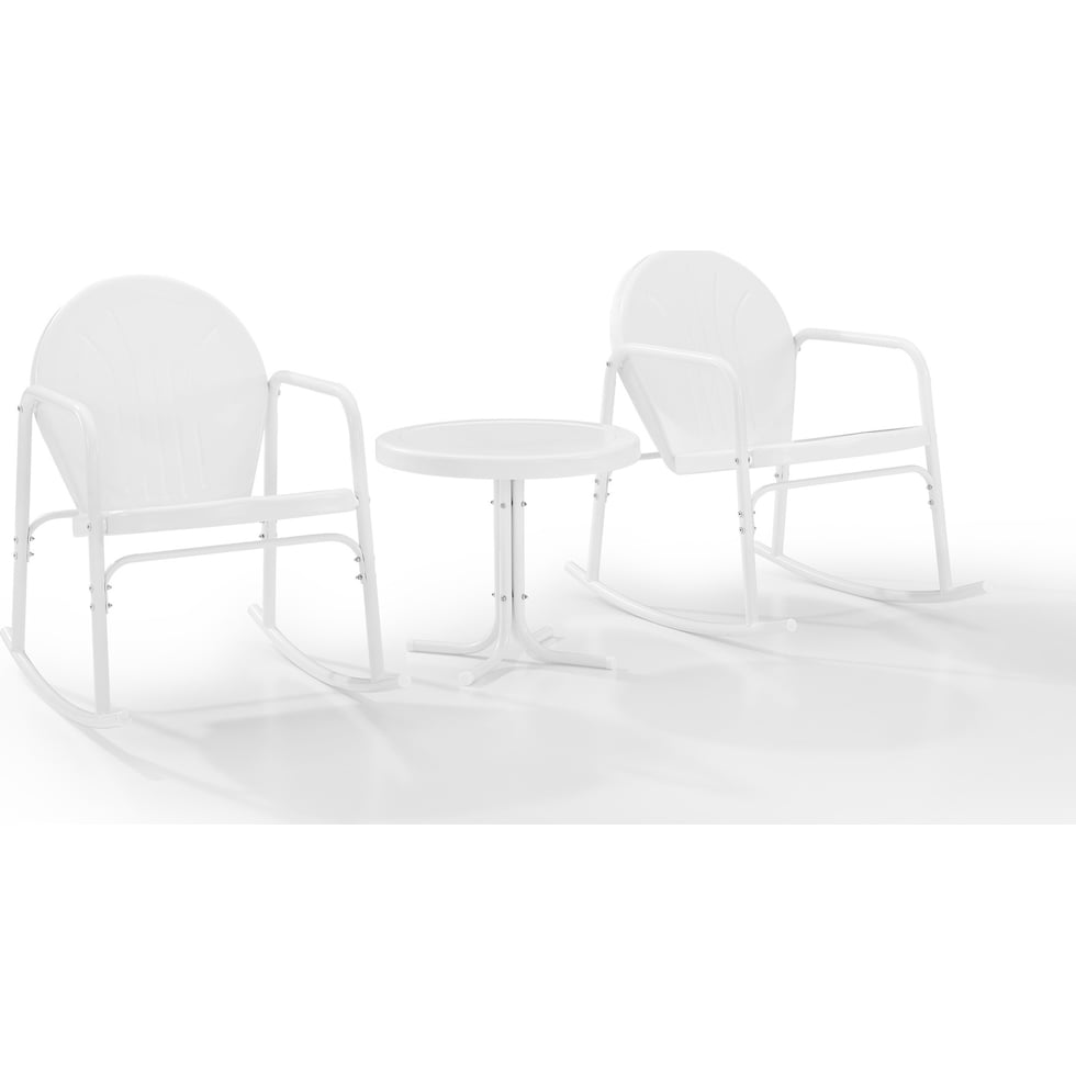 kona white outdoor chair set   