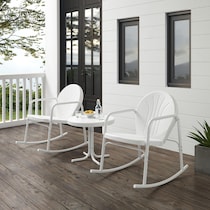 kona white outdoor chair set   