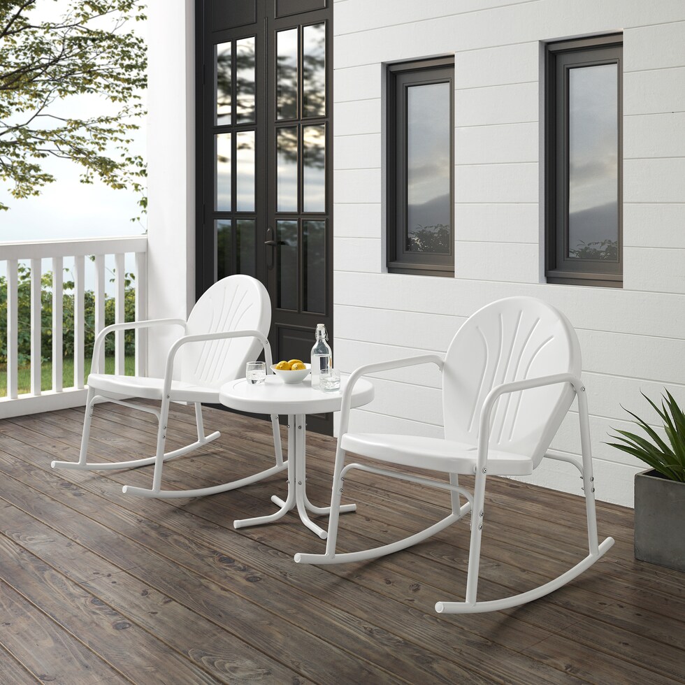 kona white outdoor chair set   