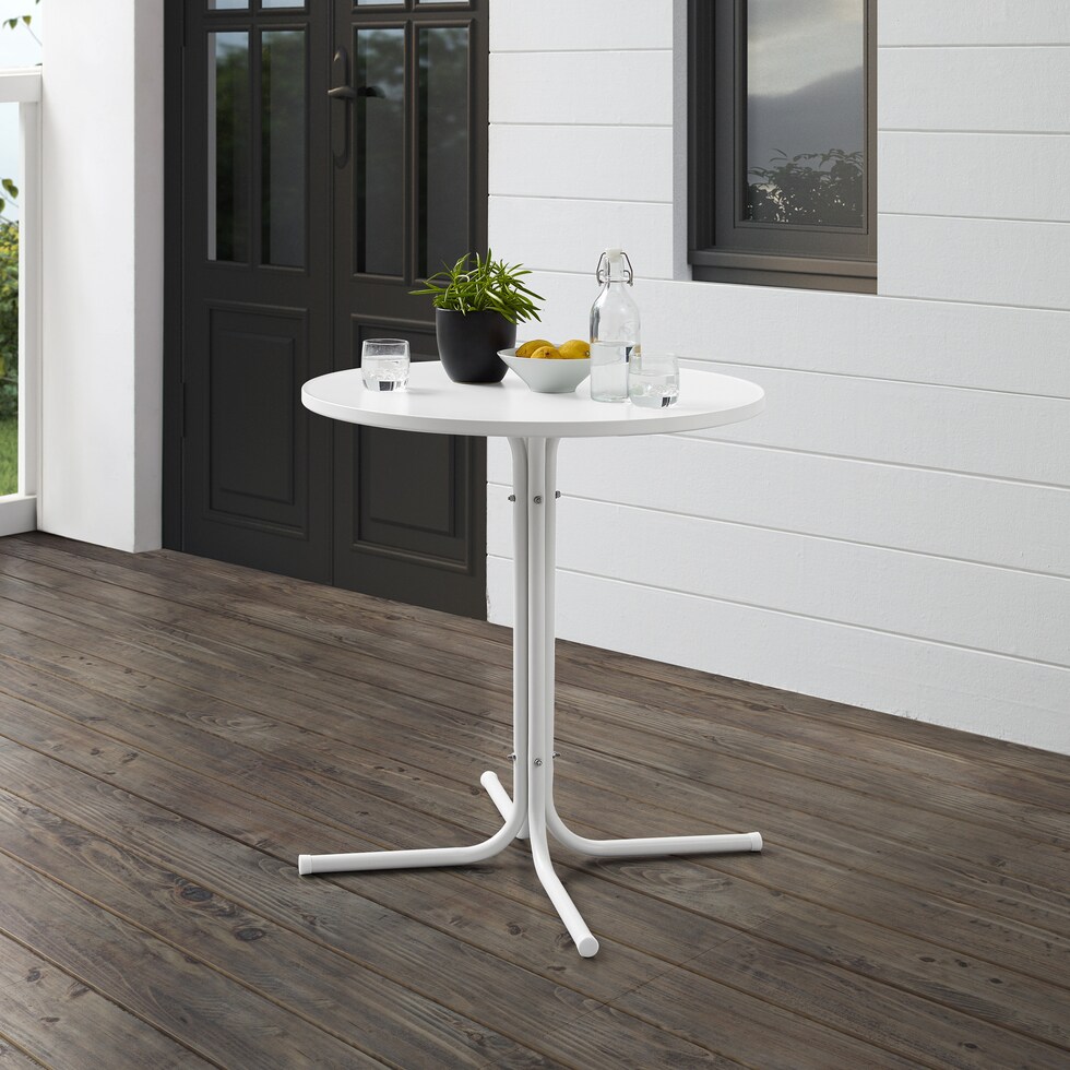 kona white outdoor dining table   