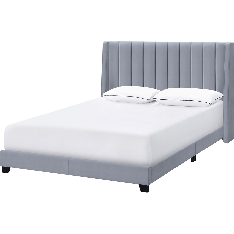 korey gray king bed   