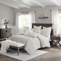 korey white king bedding set   