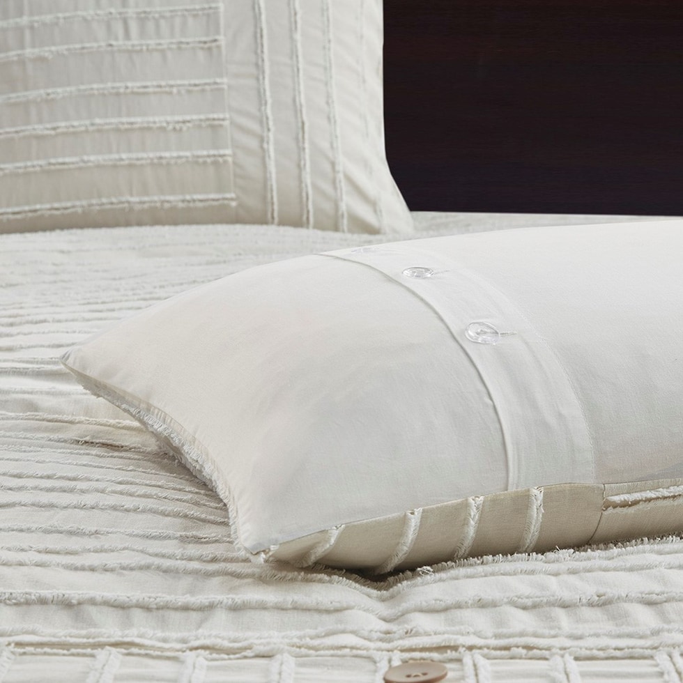 korey white king bedding set   