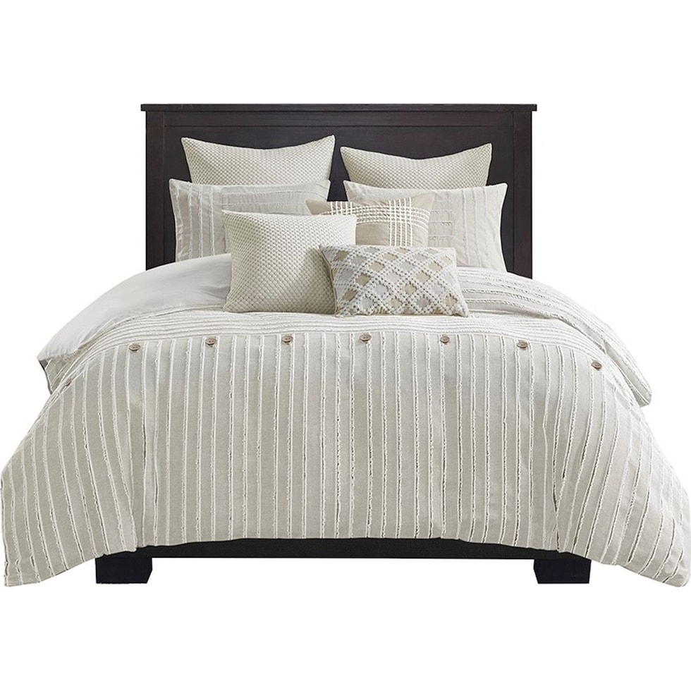 korey white king bedding set   
