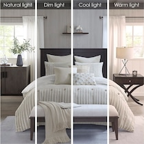 korey white king bedding set   