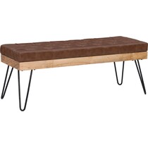 kourtney dark brown bench   