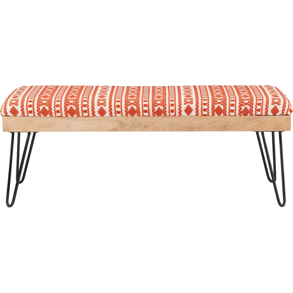 kourtney orange bench   