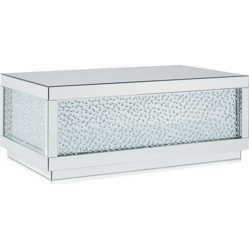 krystal silver coffee table   