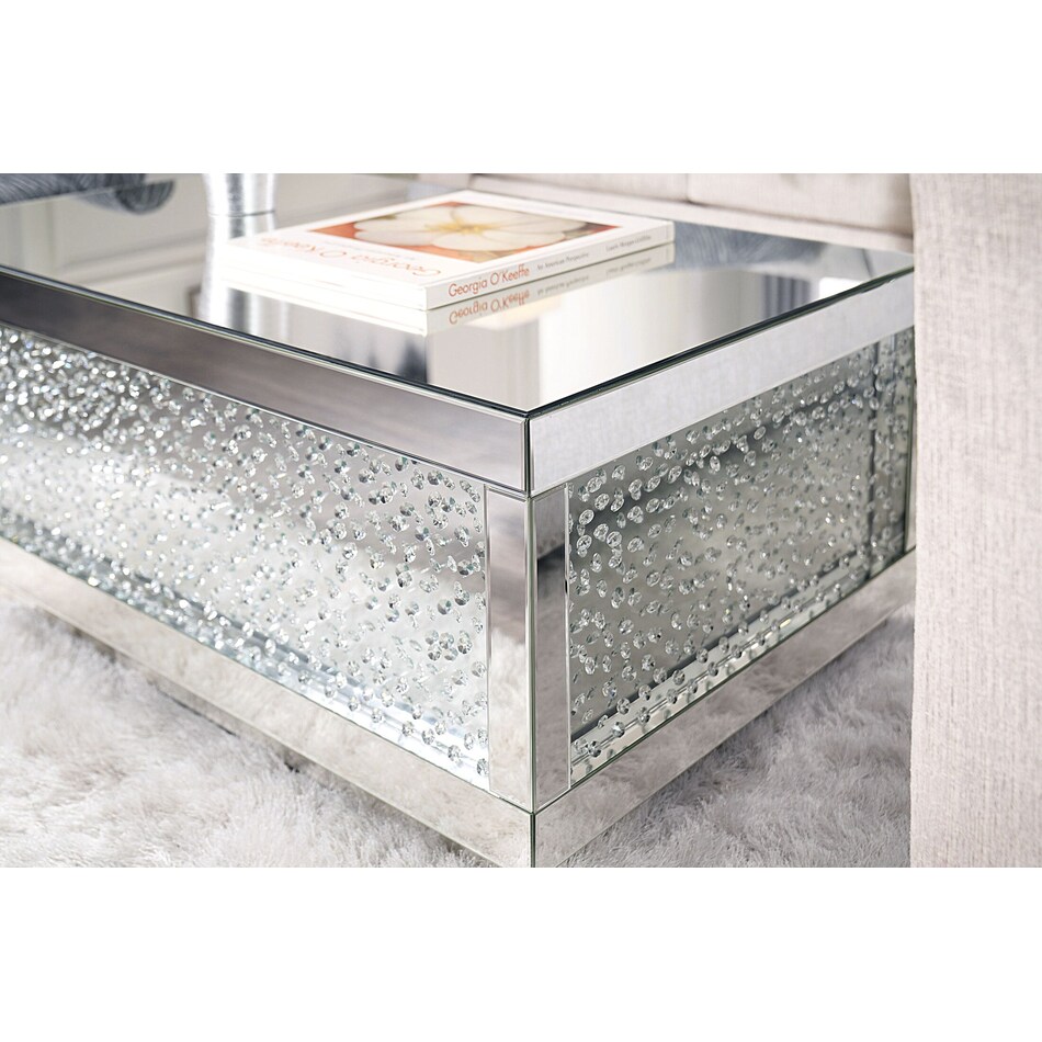 krystal silver coffee table   