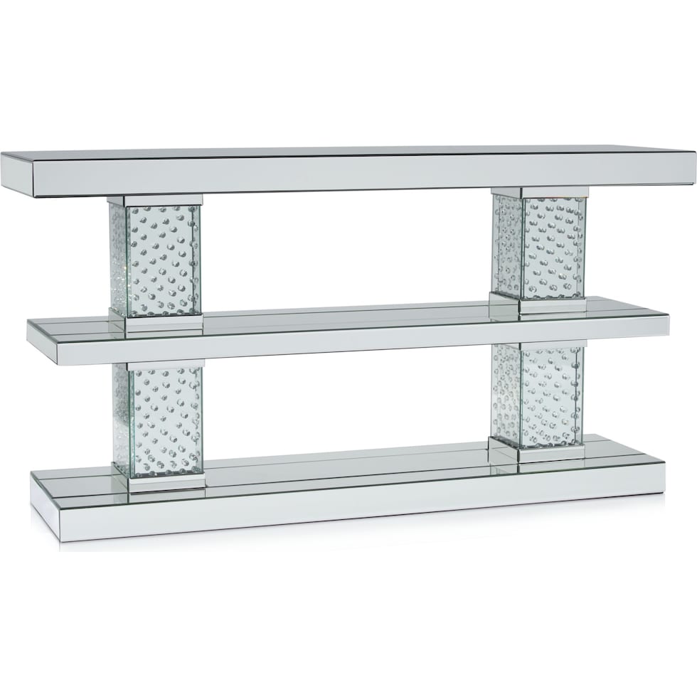 krystal silver sofa table   