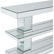 krystal silver sofa table   
