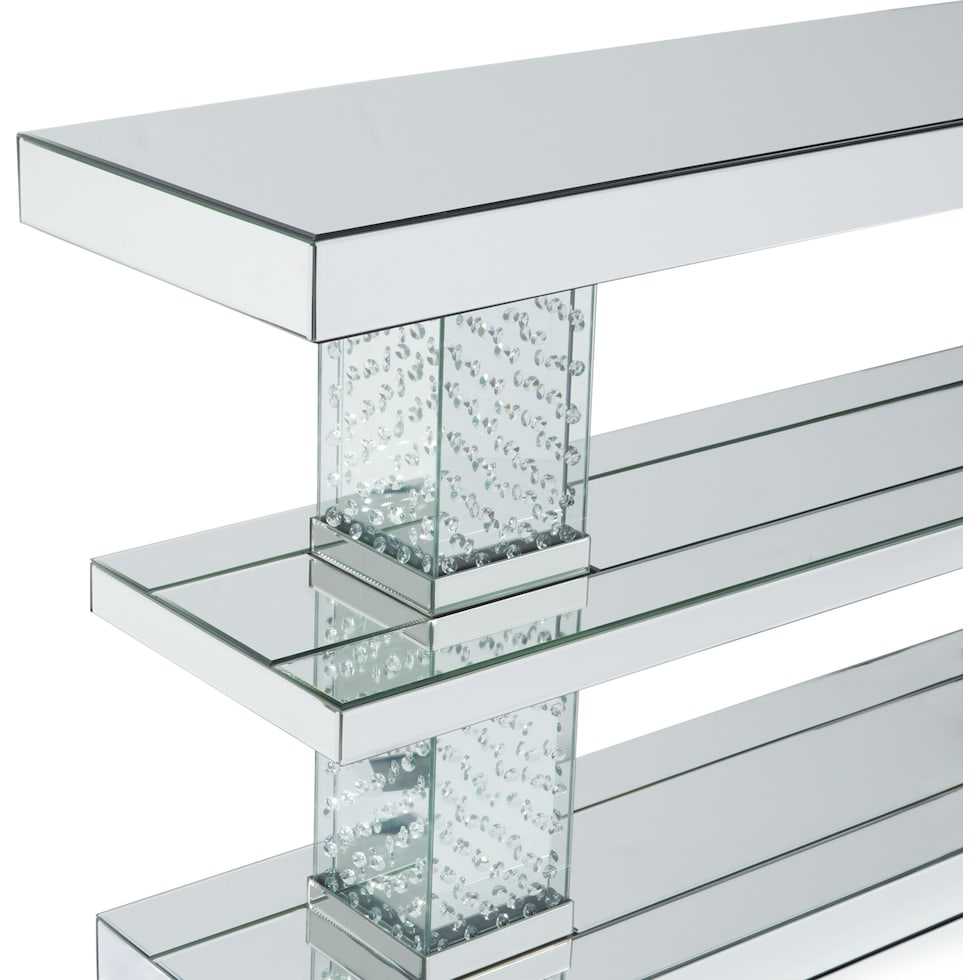 krystal silver sofa table   