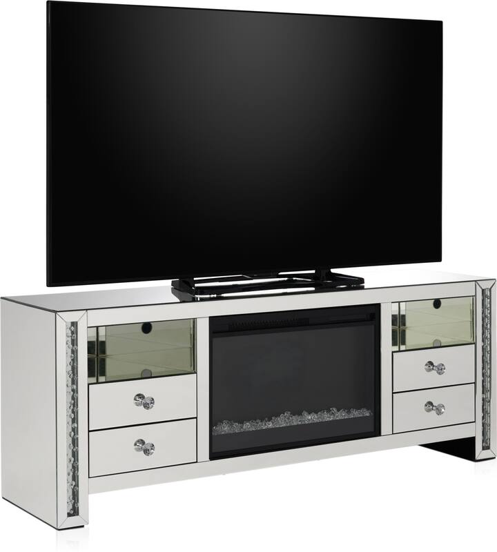 Krystal 67" Fireplace TV Stand Value City Furniture