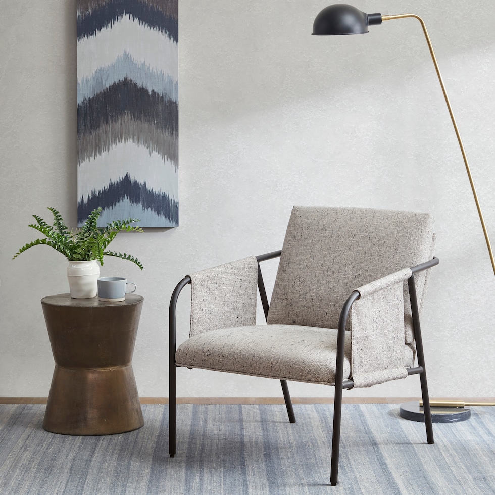 kubrick gray accent chair   
