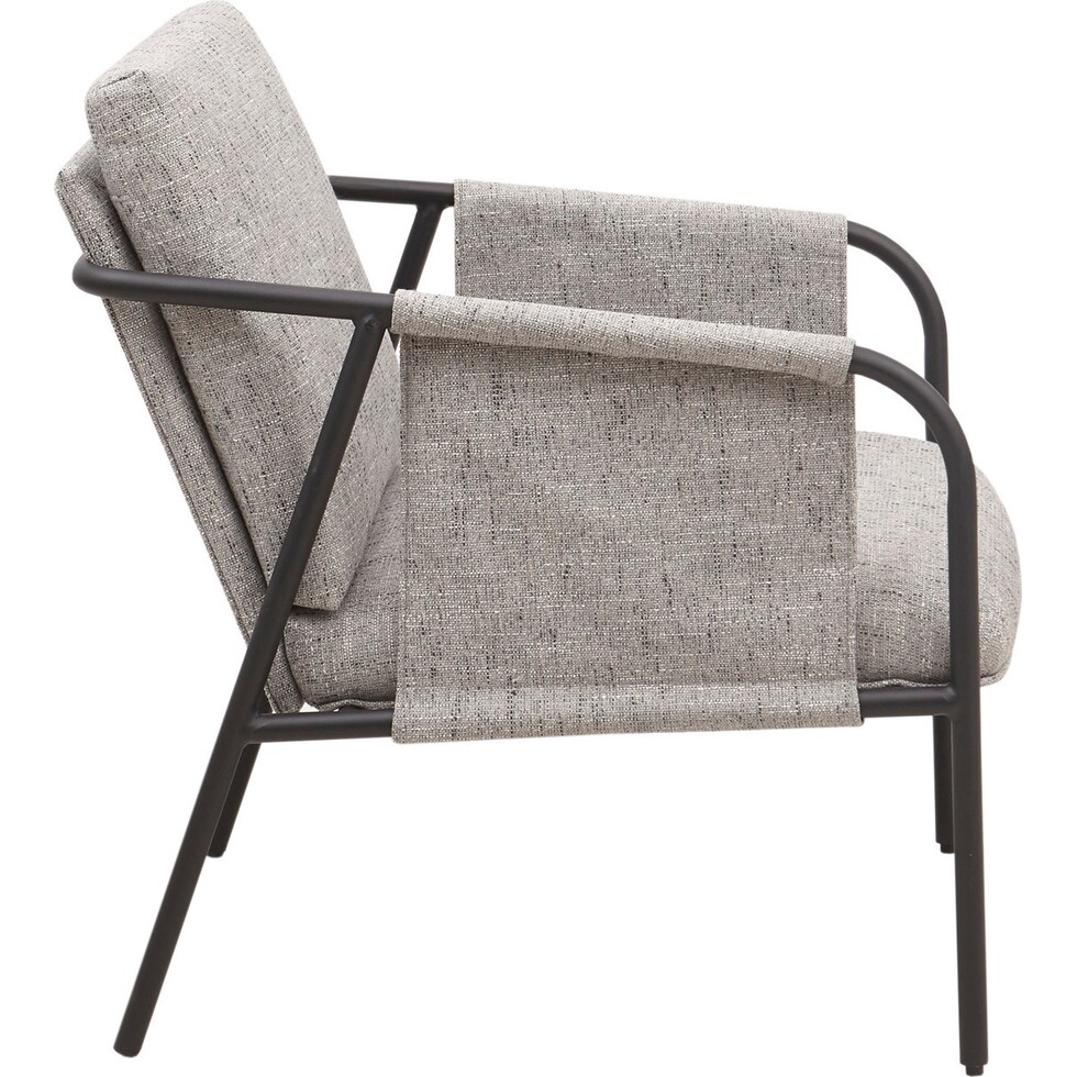 kubrick gray accent chair   