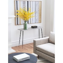 kurst gray black console table   