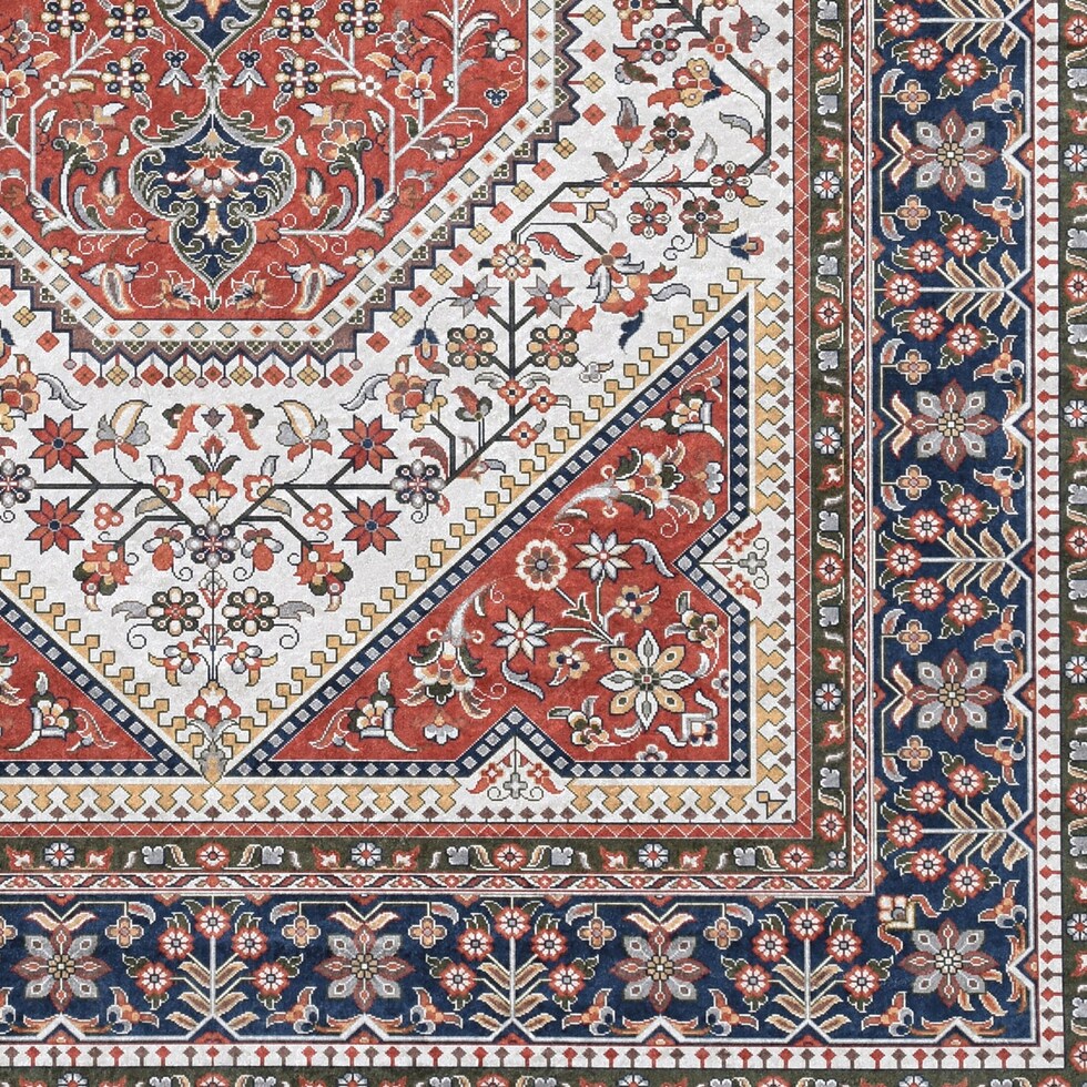 kuzco red area rug  x    