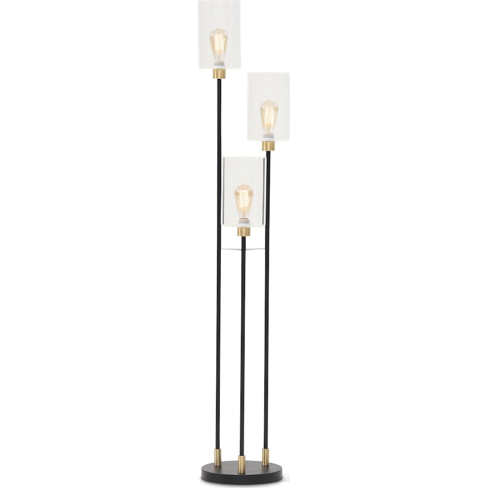 kylee black floor lamp   