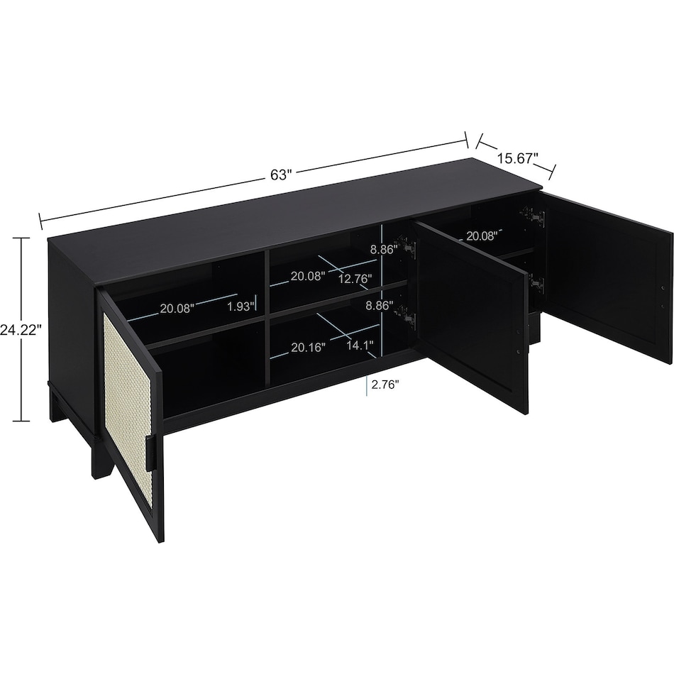 kylian black end table   