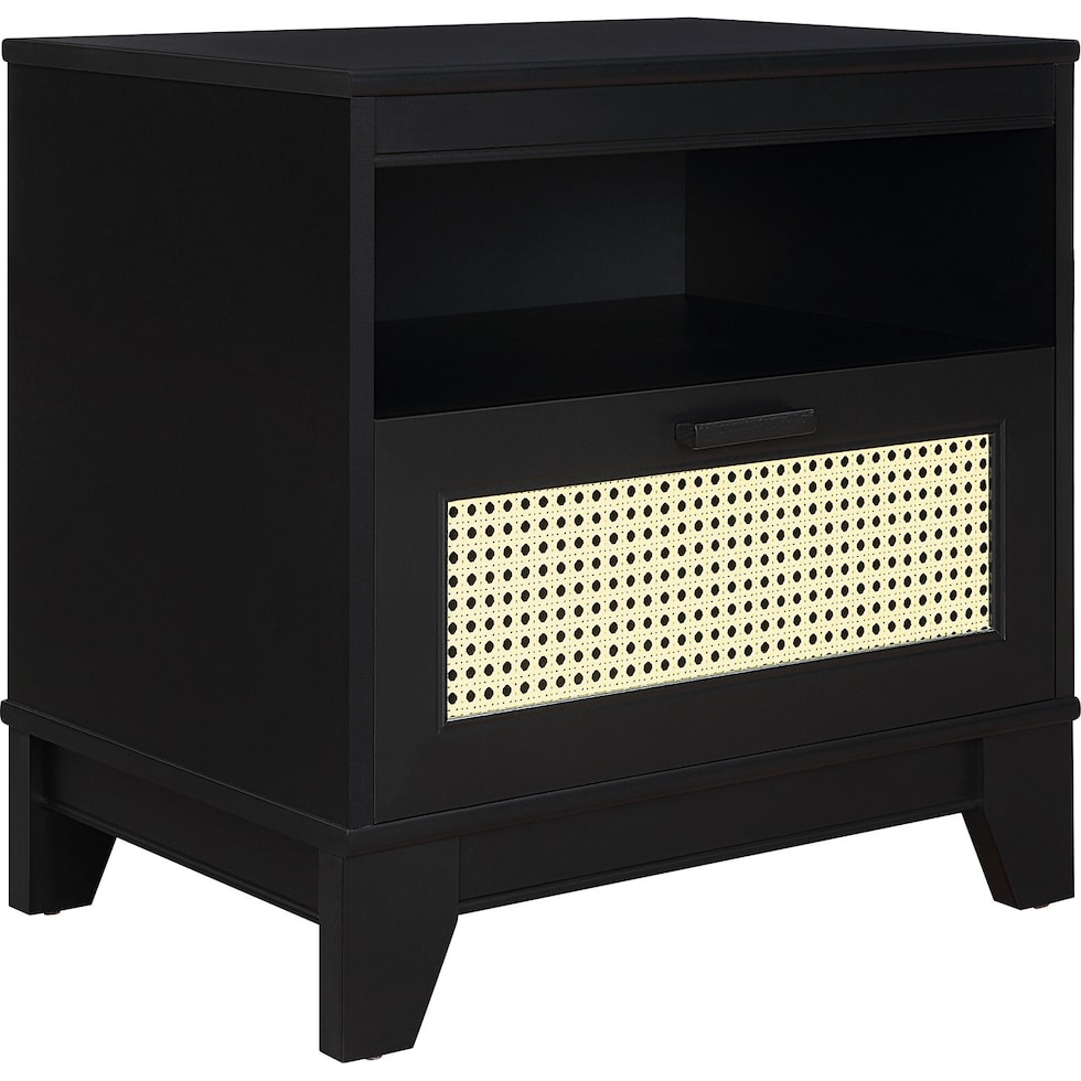 kylian black nightstand   