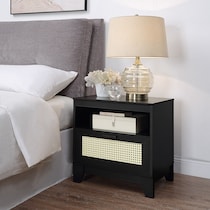 kylian black nightstand   